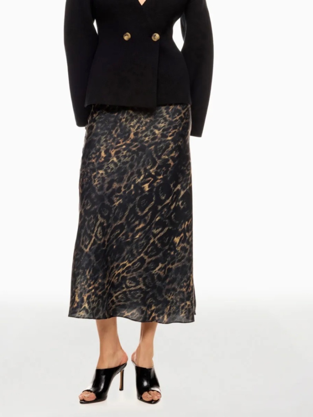 AllSaints Bryony Maxi Skirt Women's Size 6 Animal Print Satin NWT (P)